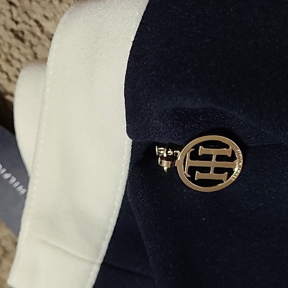 NWT TOMMY HILFIGER Navy Blue/White Sleeveless Sheath Dress-14 - Picture 5 of 5